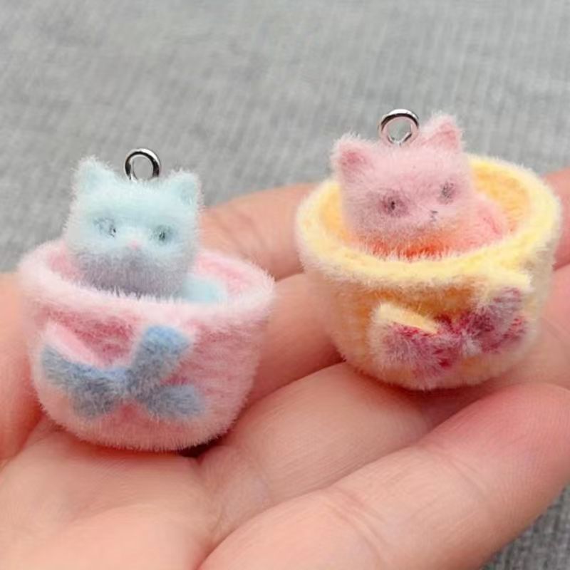 Earrings - 4 peças de pingente de gato