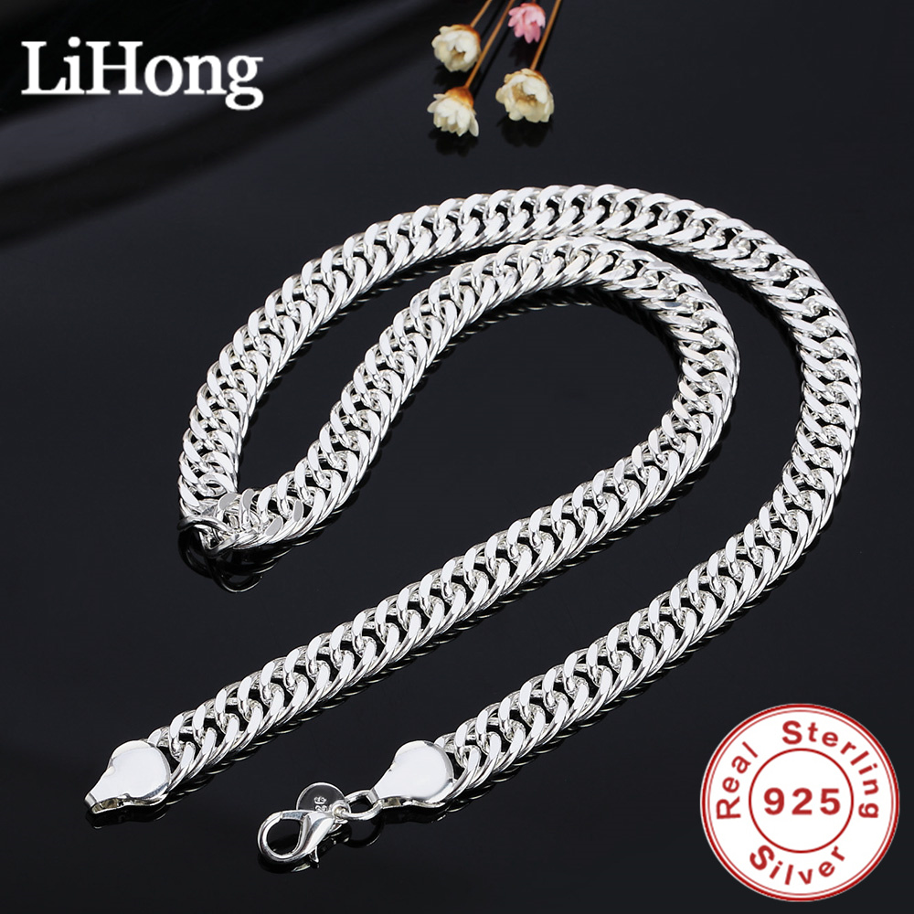 Cuban Link Chain 12Mm - Novo Colar Cubano em Prata Esterlina