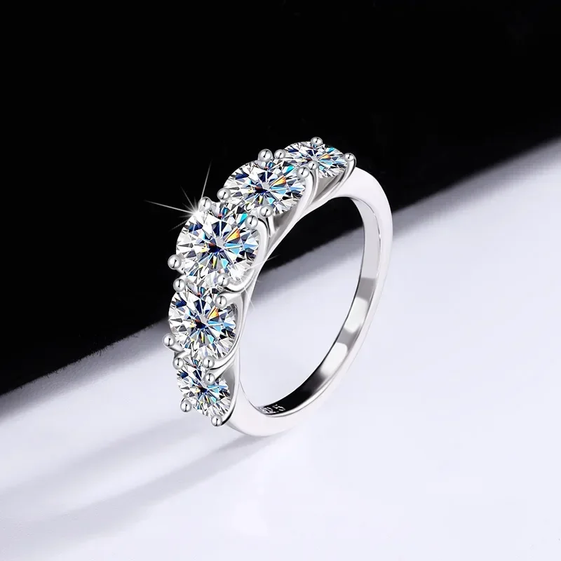 Moissanite Engagement Ring 1 Carat - Aliança de casamento luxuosa em ouro