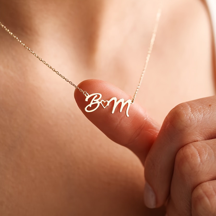 Custom Name Necklace Stainless Steel - Colares com nome personalizado para mulheres,