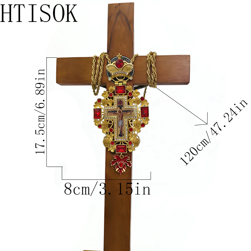 Cross Pendant Necklace Gold - Novo Colar Premium com Cruz Ortodoxa