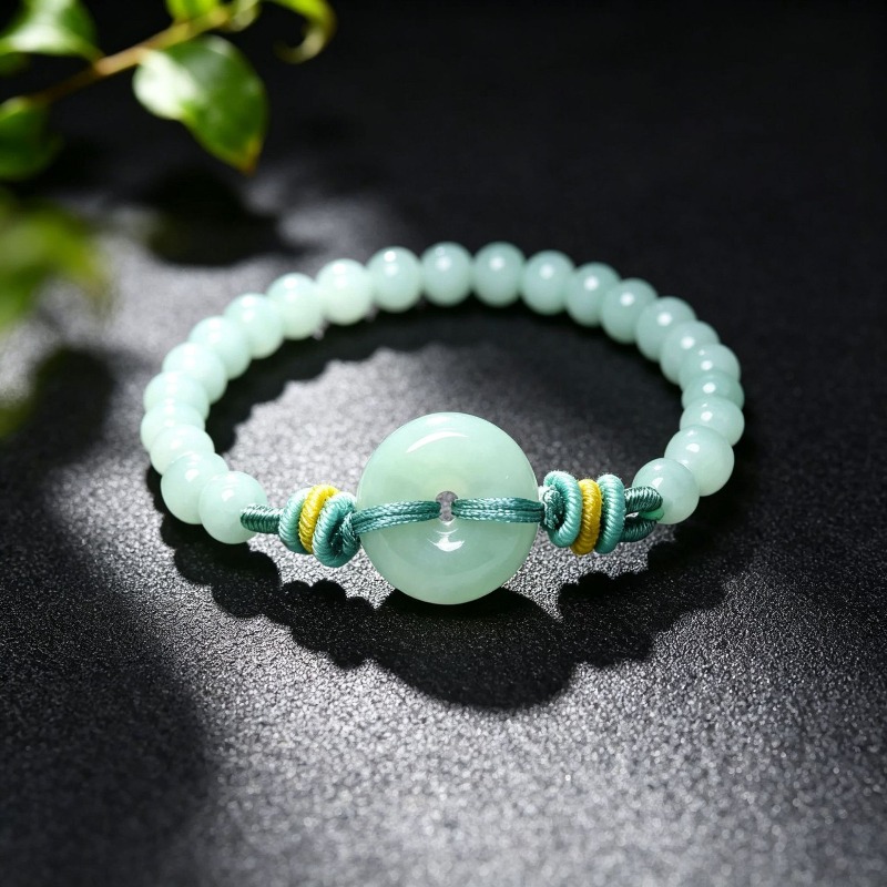 Bracelets - Pulseira de Contas de Jadeíte Natural