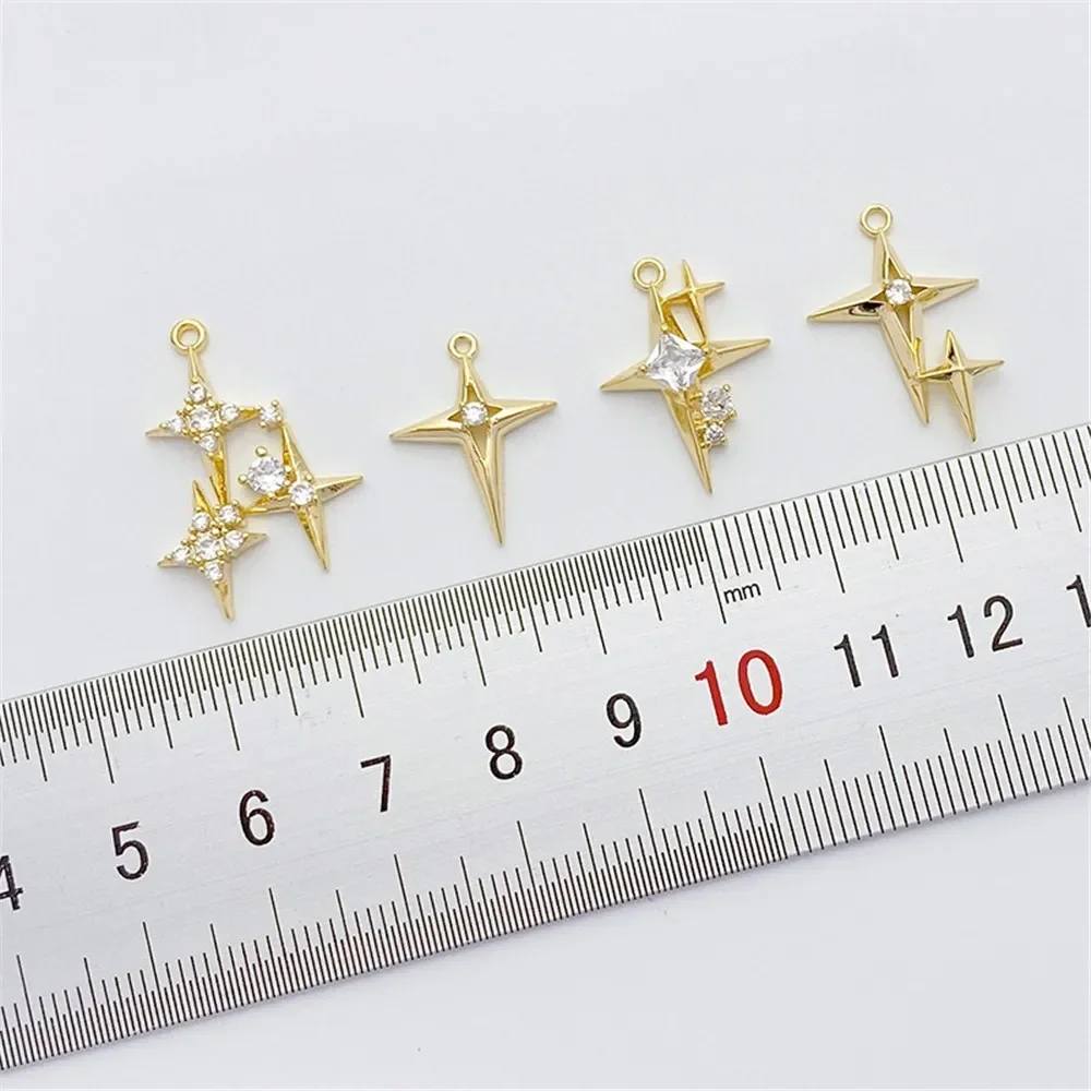 Cross Pendant Necklace Gold - 14k banhado a ouro micro-incrustado zircão
