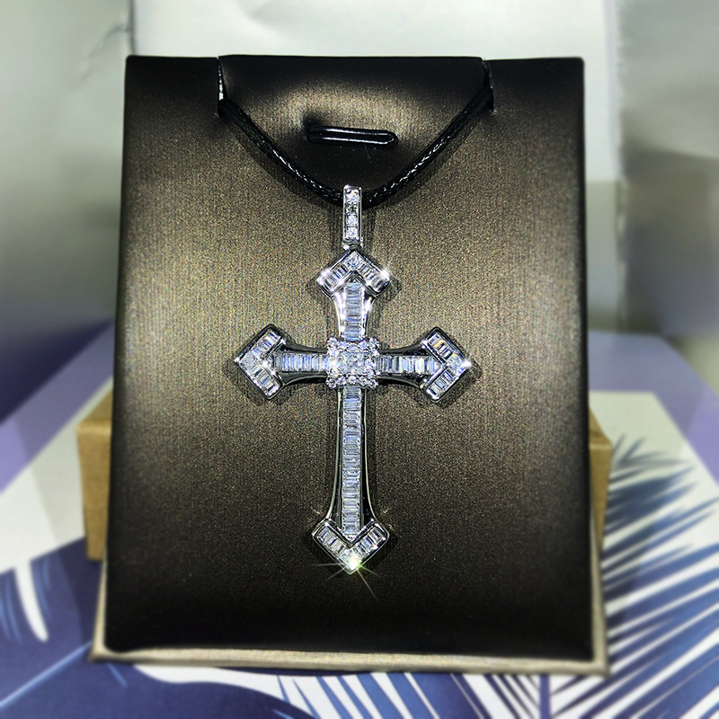 925 Sterling Silver Chain Necklace Men - 925 Sterling Silver Micro-Incrustado Colar de
