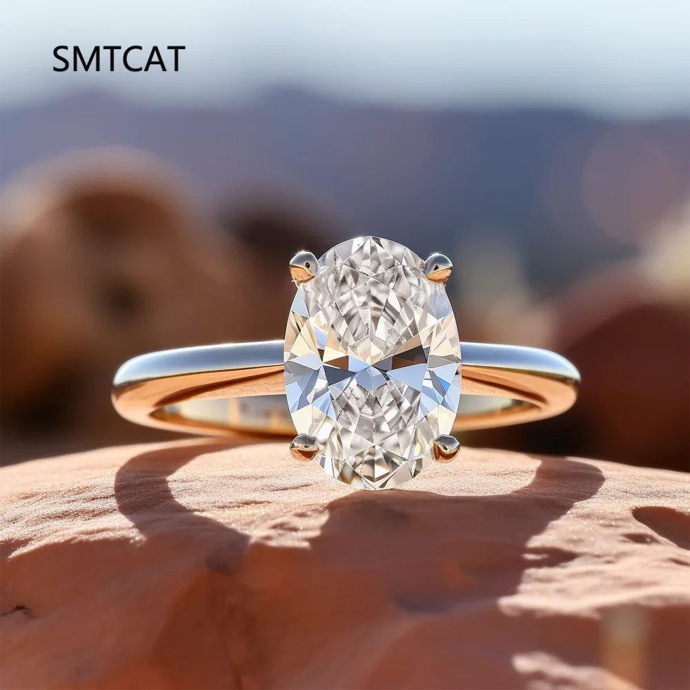 Moissanite Engagement Ring 1 Carat - Anéis de noivado de moissanite com