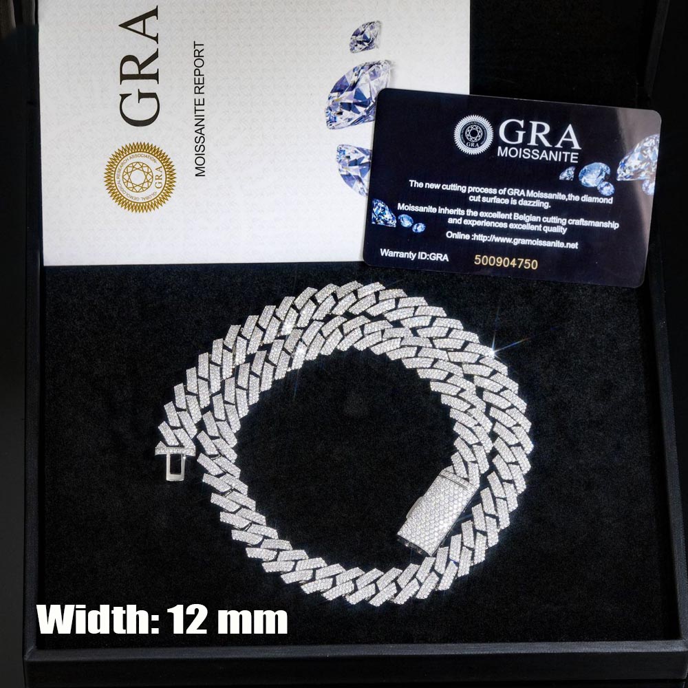 Cuban Link Chain 12Mm - Colar Choker Elo Cubano Cravejado com