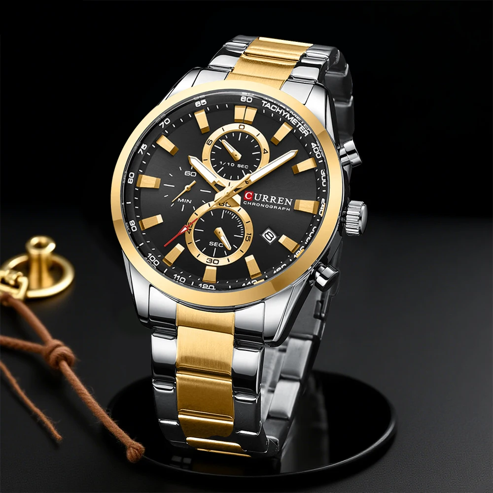 Watch Accessories - CURREN Casual Quartz Chrono Sport Relógios