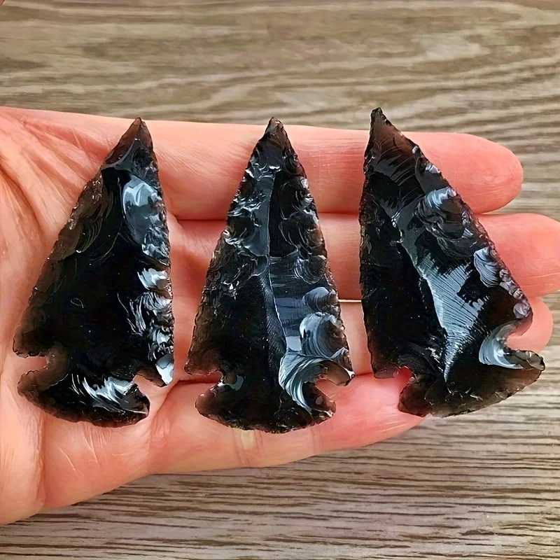 Crystal Pendant Necklace Natural Stone - 1 pingente de seta de obsidiana