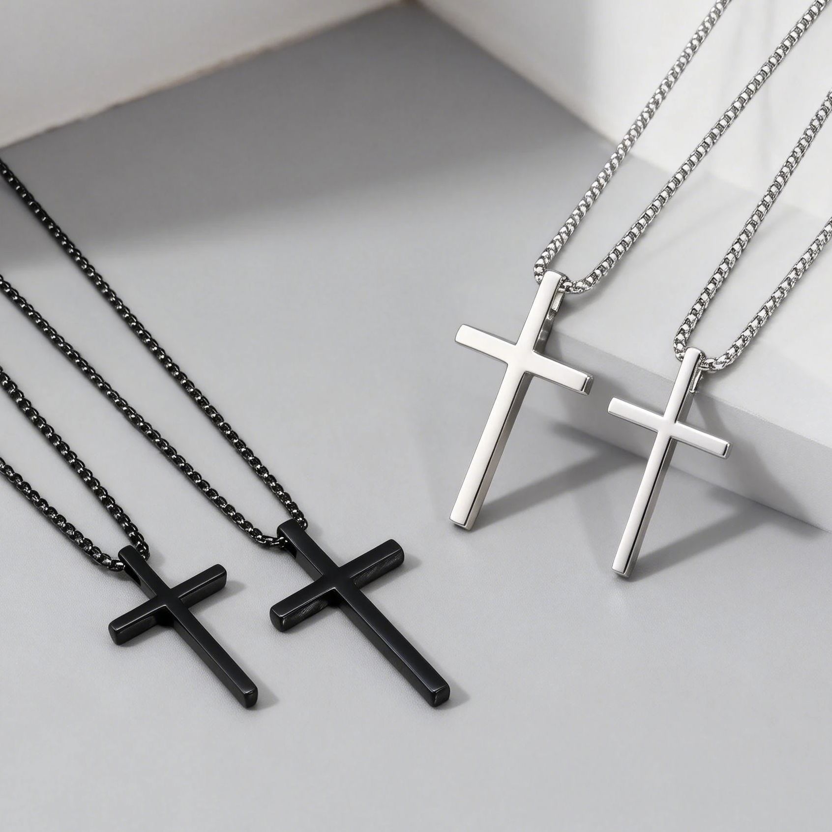 Cross Pendant Necklace Gold - Colar de religião cristã da moda