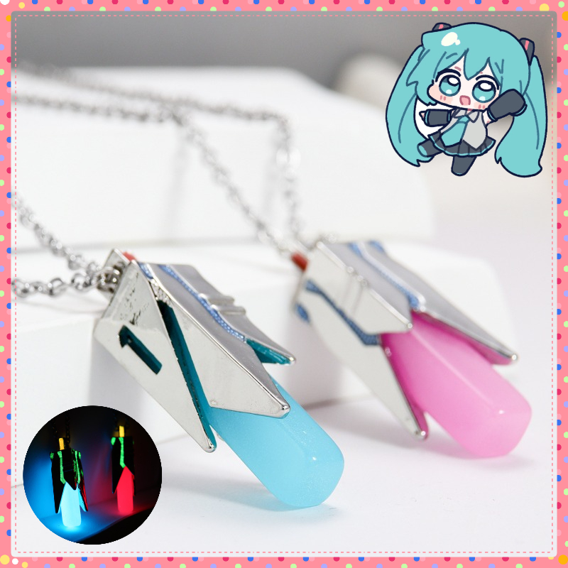 Anime Pendant Necklace - Colar de Anime Miku, Joia Fluorescente
