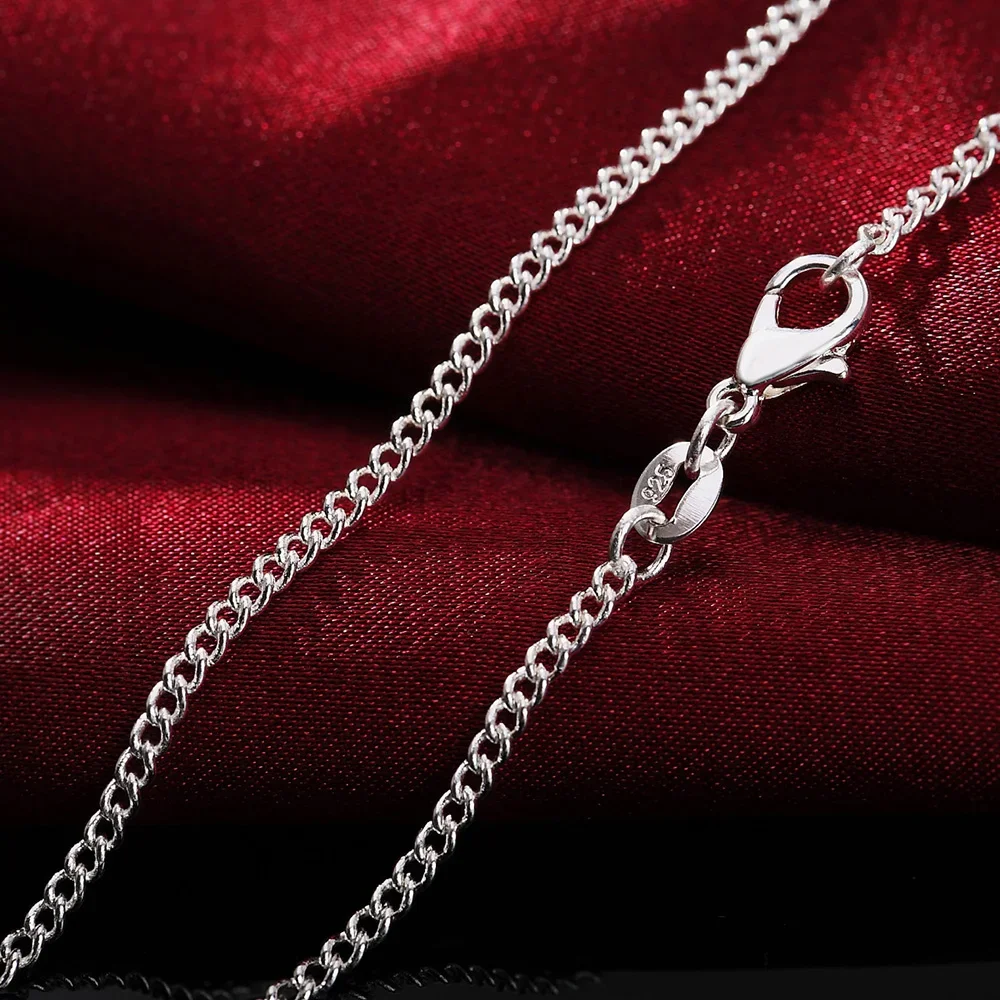 925 Sterling Silver Chain Necklace Men - Clássico 925 colar de corrente de