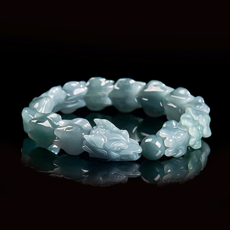 Bracelets - Pulseira de Jade Birmanês Azul com