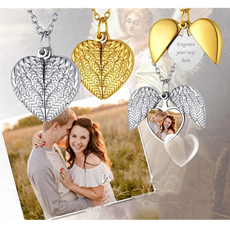 Heart Locket Necklace Photo - Foto personalizada coração medalhão colar imagem