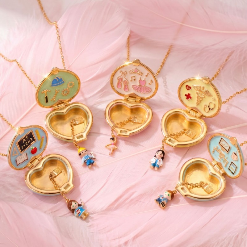 Heart Locket Necklace Photo - Colar Vintage em Forma de Coração