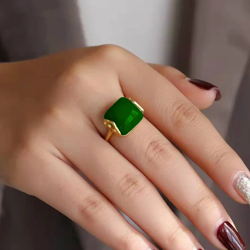 Rings - Anel de jade hetian natural joias