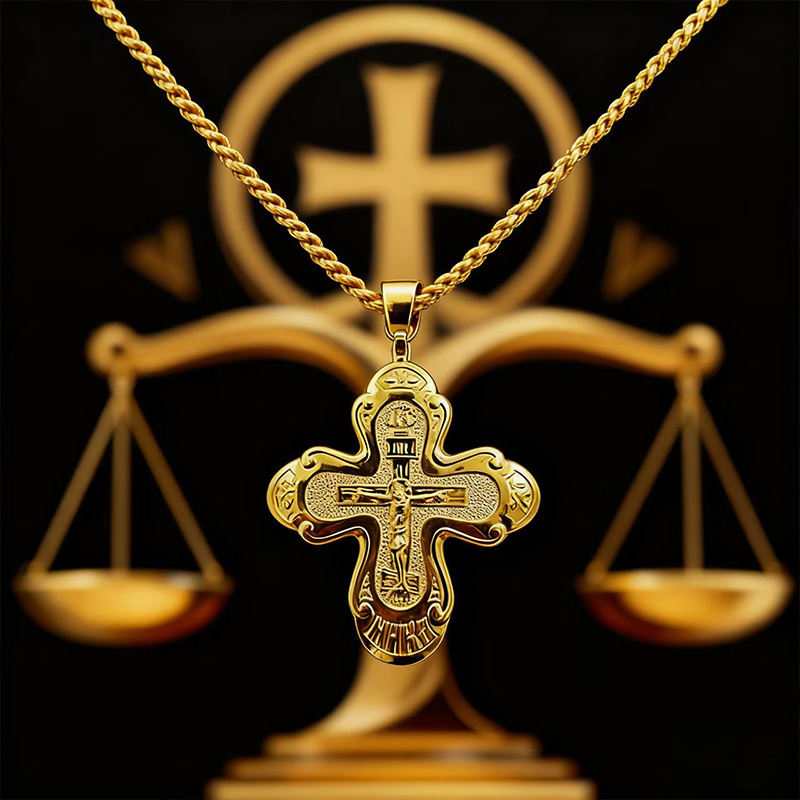 Novo Colar Cruz Pectoral Ortod - Cross Pendant Necklace Gold avaliação e preço