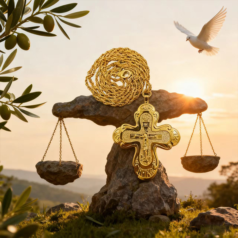 Novo Colar Cruz Pectoral Ortod - Cross Pendant Necklace Gold avaliação e preço