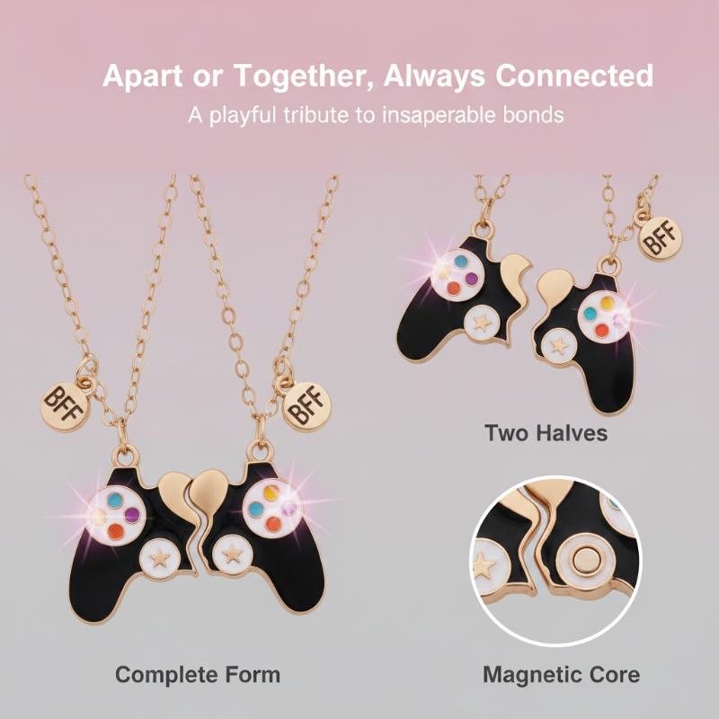 2 peças: colar com pingente de - Magnetic Couple Matching Necklaces avaliação e preço