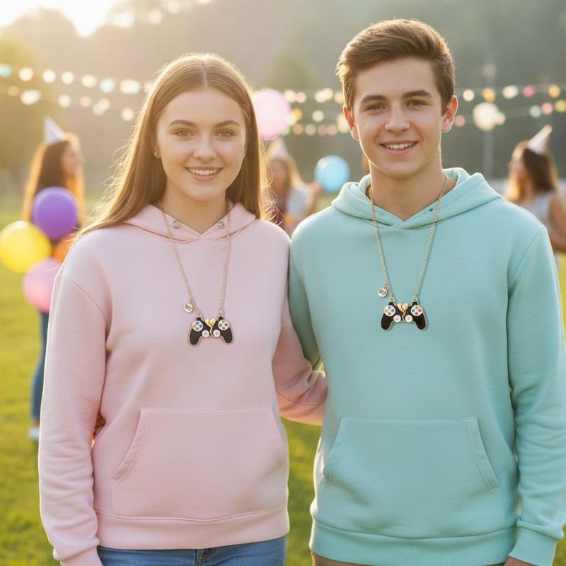 2 peças: colar com pingente de - Magnetic Couple Matching Necklaces avaliação e preço