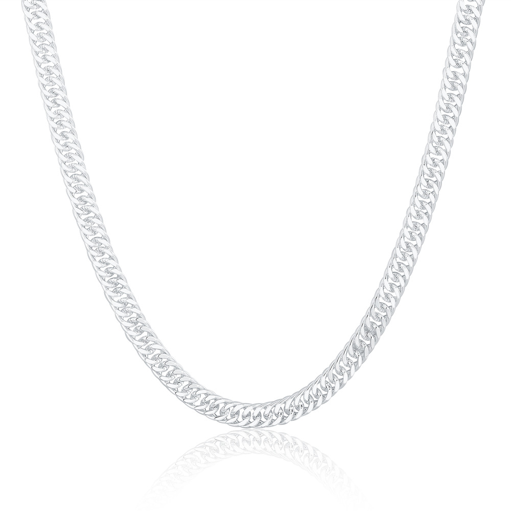Novo Colar Cubano em Prata Est - Cuban Link Chain 12Mm avaliação e preço
