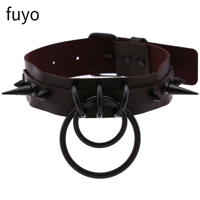 Punk sinos preto pico garganti - Goth Punk Spike Choker avaliação e preço