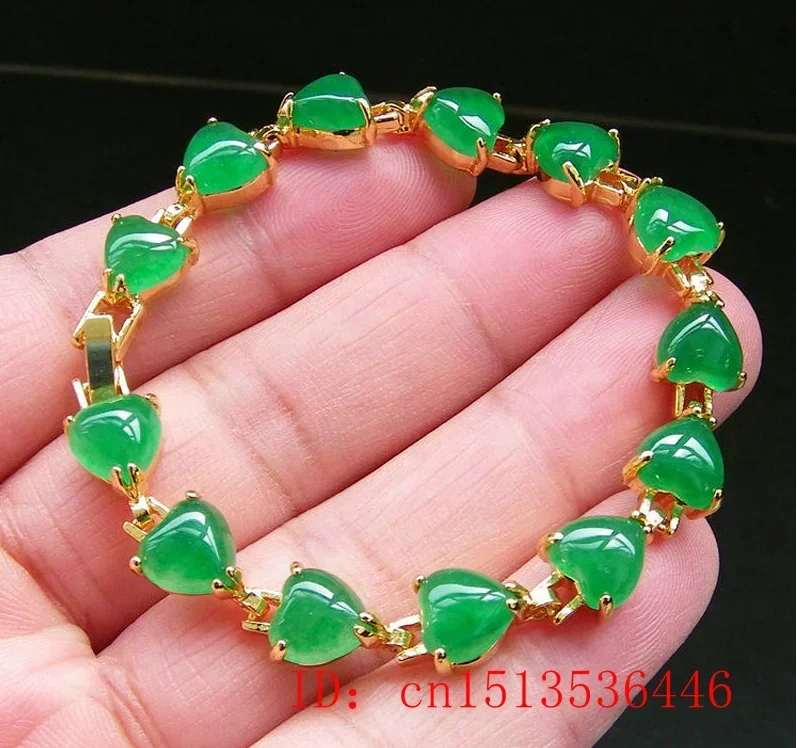 Natural verde jade ágata amor  - Bracelets avaliação e preço
