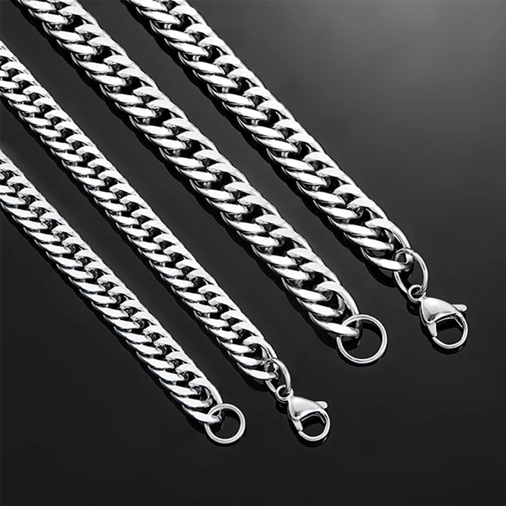 Hiyee 3mm/4mm/5mm/6mm/7mm/8mm  - Cuban Link Chain 12Mm avaliação e preço