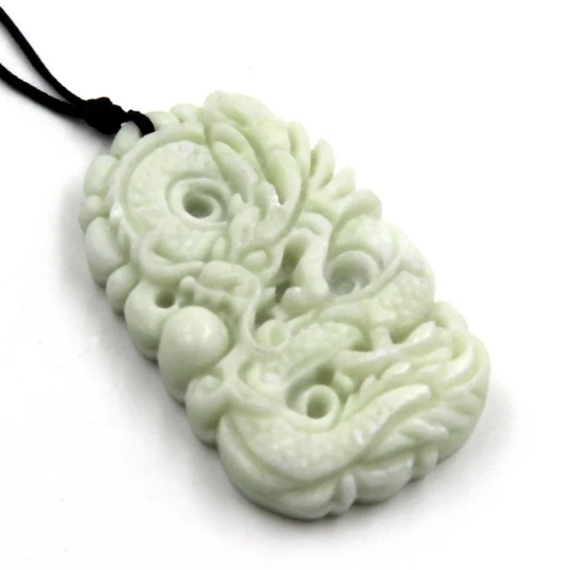 Dragão Jade branco natural e p - Necklaces avaliação e preço