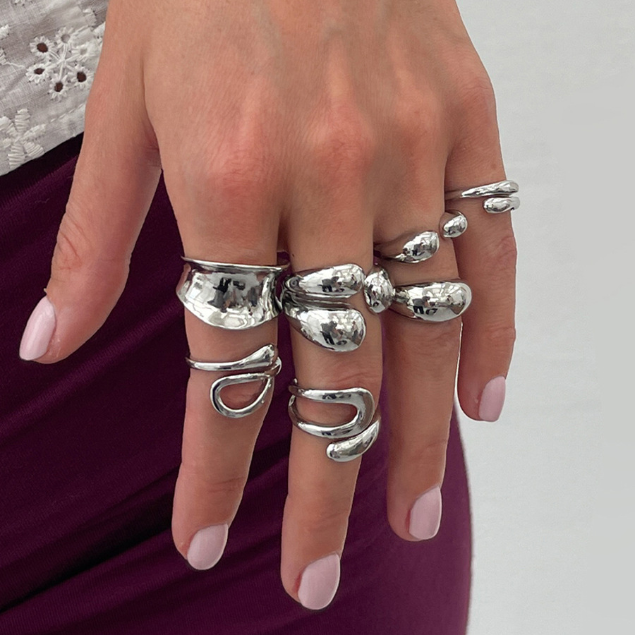 DIEZI Um conjunto de anéis de  - Vintage Punk Knuckle Rings Set avaliação e preço