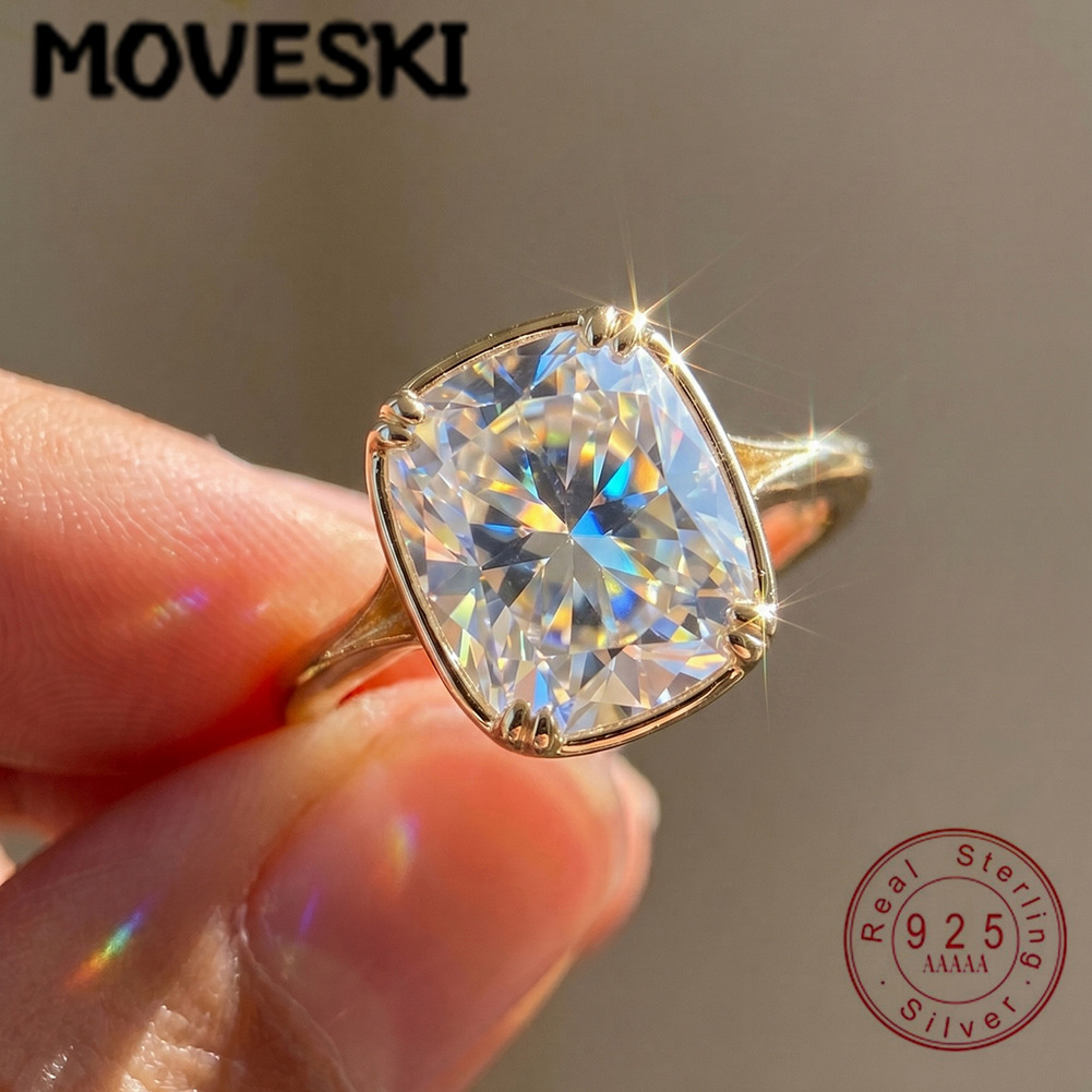 Anel de Moissanite Quadrado de - Moissanite Engagement Ring 1 Carat avaliação e preço