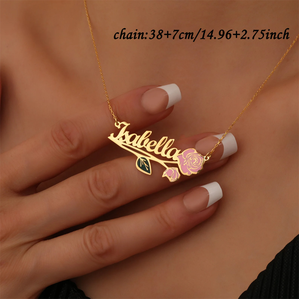 Colar personalizado com nome e - Custom Name Necklace Stainless Steel avaliação e preço