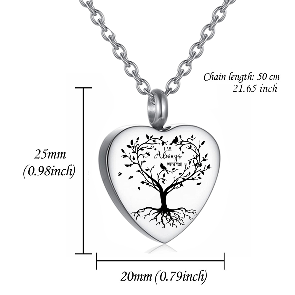 Colar de urna de aço inoxidáve - Heart Locket Necklace Photo avaliação e preço