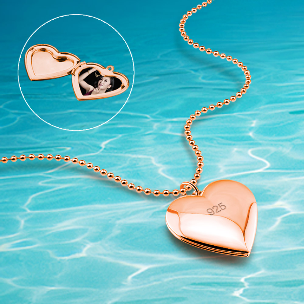 Amor eterno coração gargantilh - Heart Locket Necklace Photo avaliação e preço