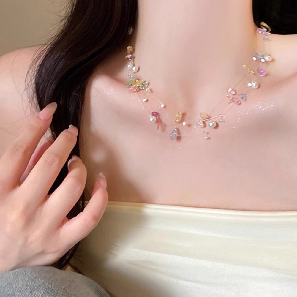 Colorido estrela do mar concha - Layered Pendant Necklace Aesthetic avaliação e preço
