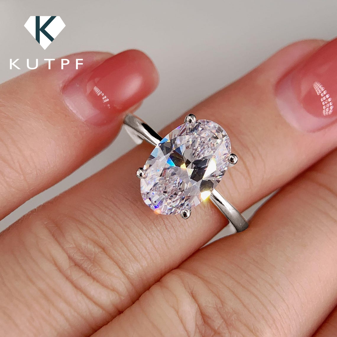 Anéis de noivado de moissanite - Moissanite Engagement Ring 1 Carat avaliação e preço