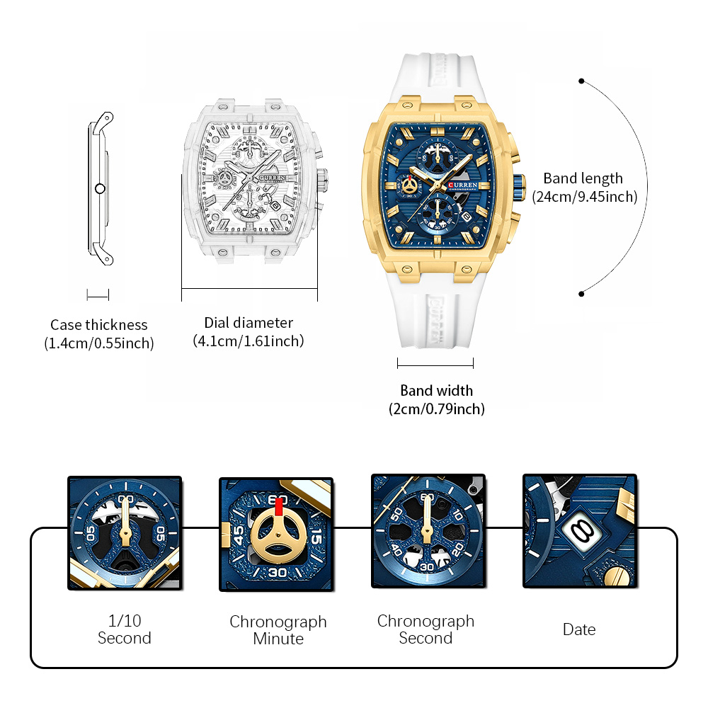 Relógio de Luxo Vintage CURREN - Watch Accessories avaliação e preço