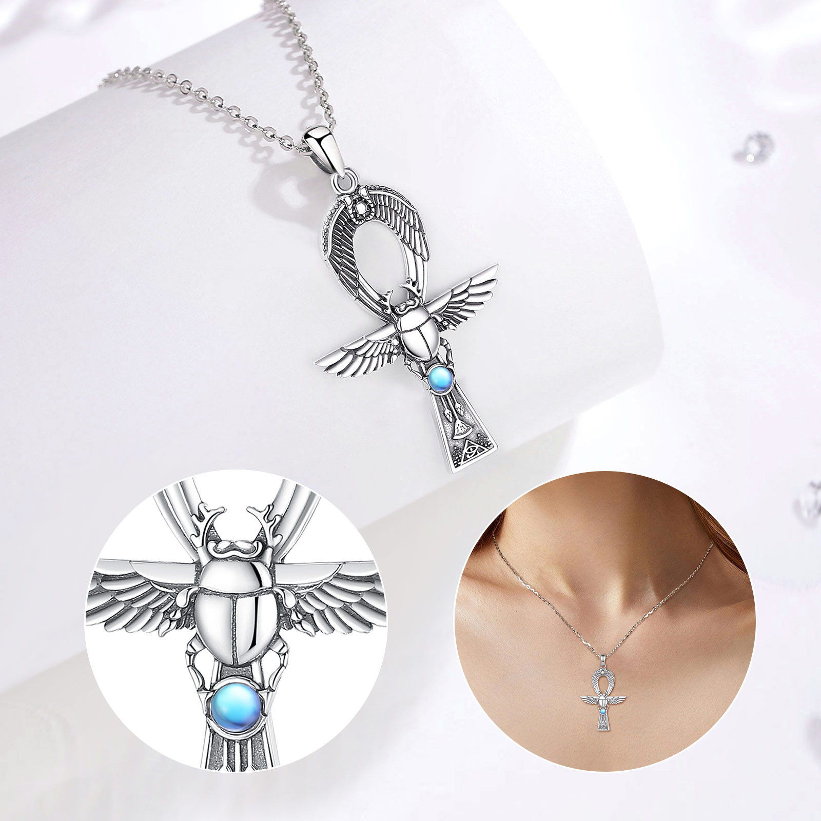 Eudora 925 prata esterlina ant - 925 Sterling Silver Chain Necklace Men avaliação e preço