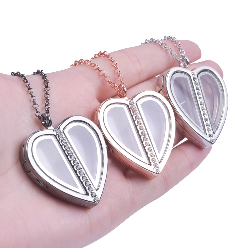 Colar medalhão coração magnéti - Heart Locket Necklace Photo avaliação e preço
