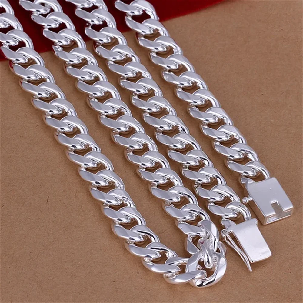 20-24 polegada 925 prata ester - 925 Sterling Silver Chain Necklace Men avaliação e preço