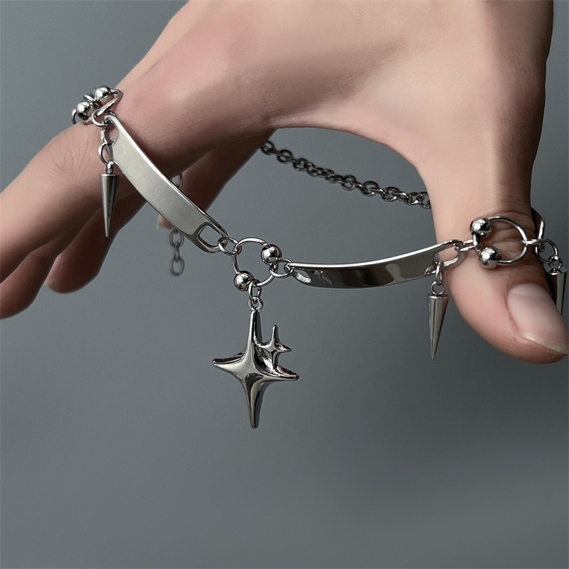 Colar Choker Punk Hiphop de Aç - Goth Punk Spike Choker avaliação e preço