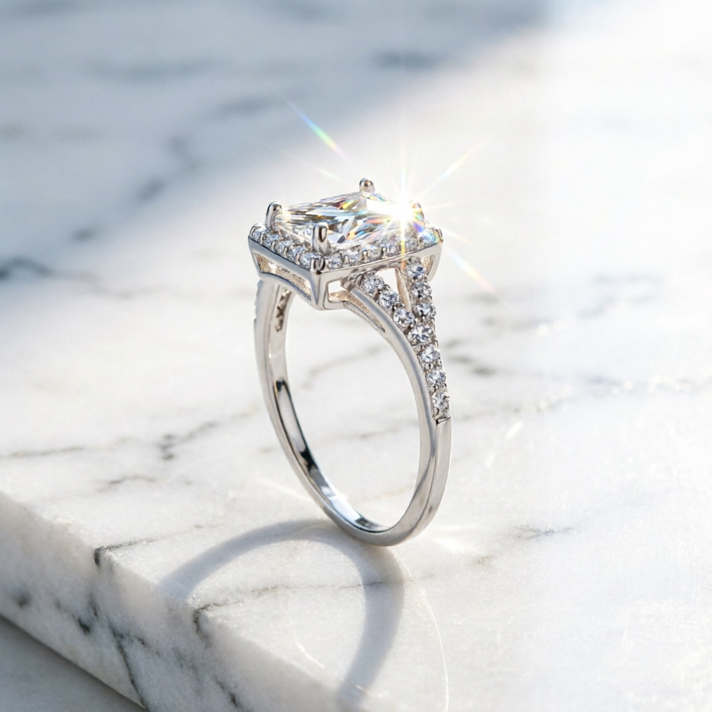 Anel de moissanite de 1 quilat - Moissanite Engagement Ring 1 Carat avaliação e preço