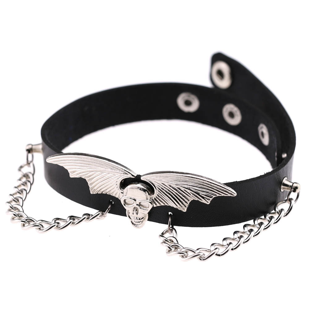Moda punk pico rebite couro fe - Goth Punk Spike Choker avaliação e preço