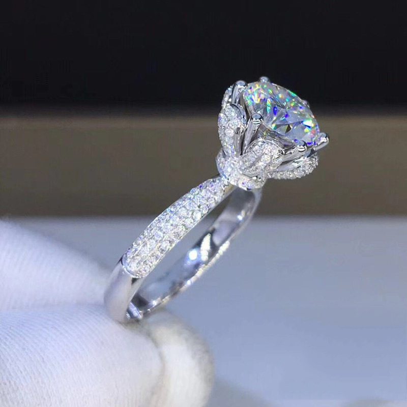 Anel de Morganita com Diamante - Moissanite Engagement Ring 1 Carat avaliação e preço