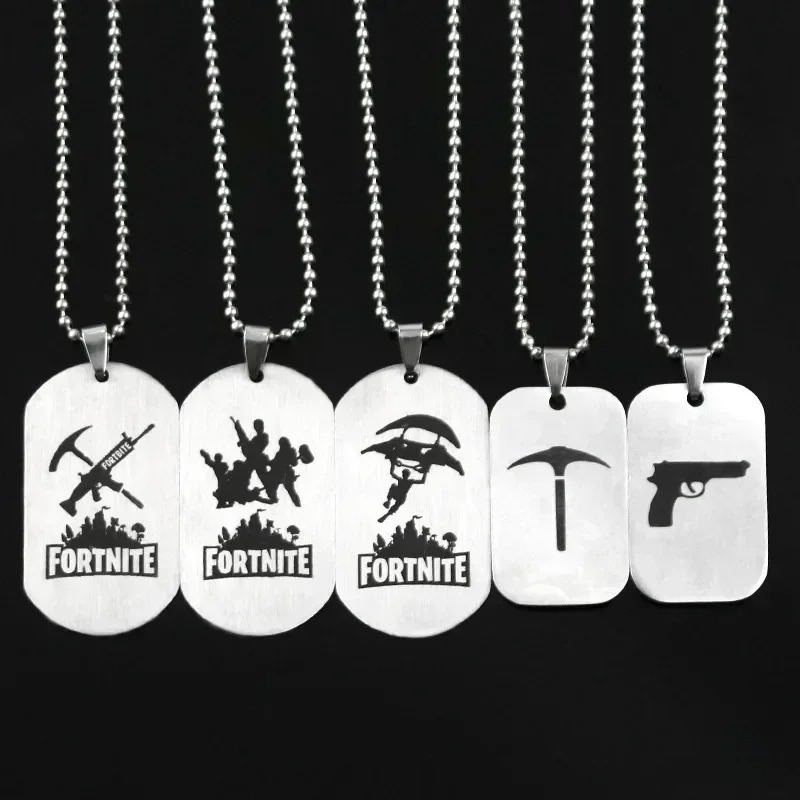 Colar de Anime Fortnite em Aço - Anime Pendant Necklace avaliação e preço
