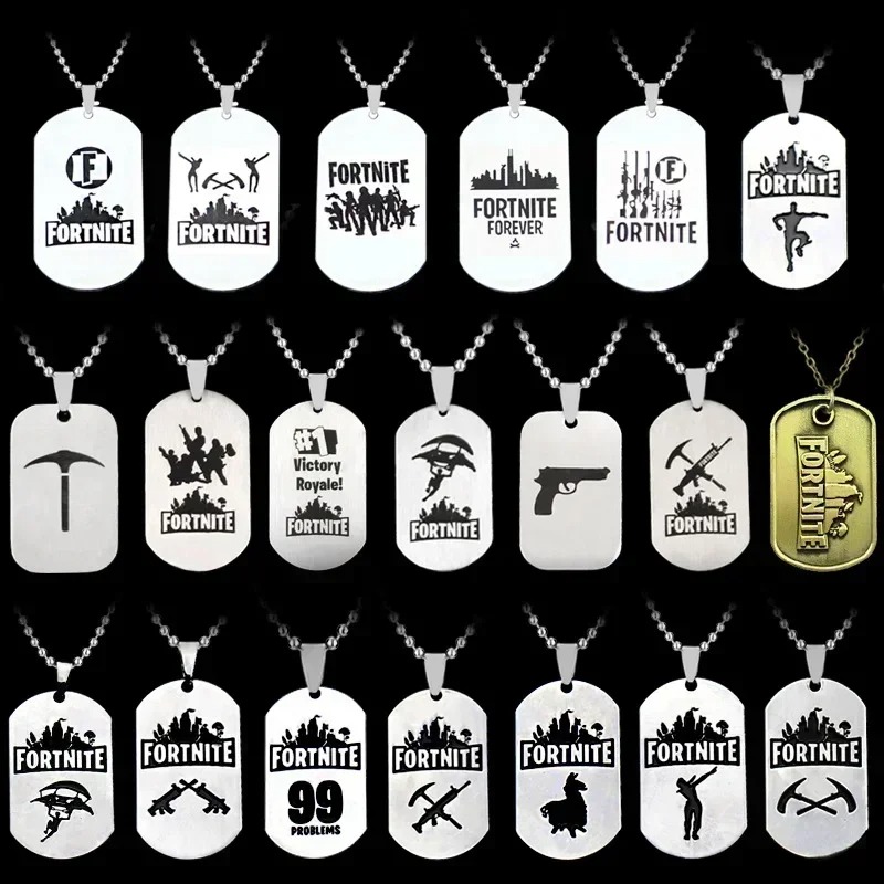 Colar de Anime Fortnite em Aço - Anime Pendant Necklace avaliação e preço