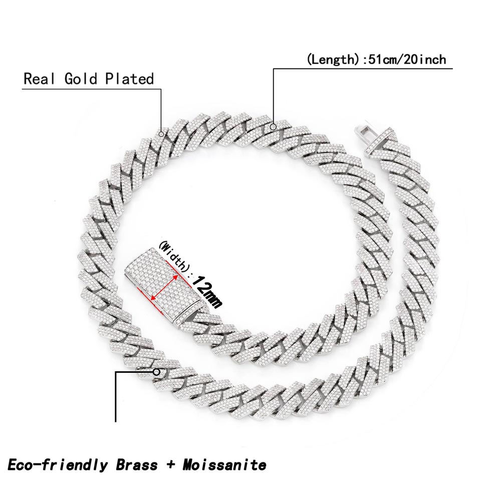 Colar Choker Elo Cubano Cravej - Cuban Link Chain 12Mm avaliação e preço