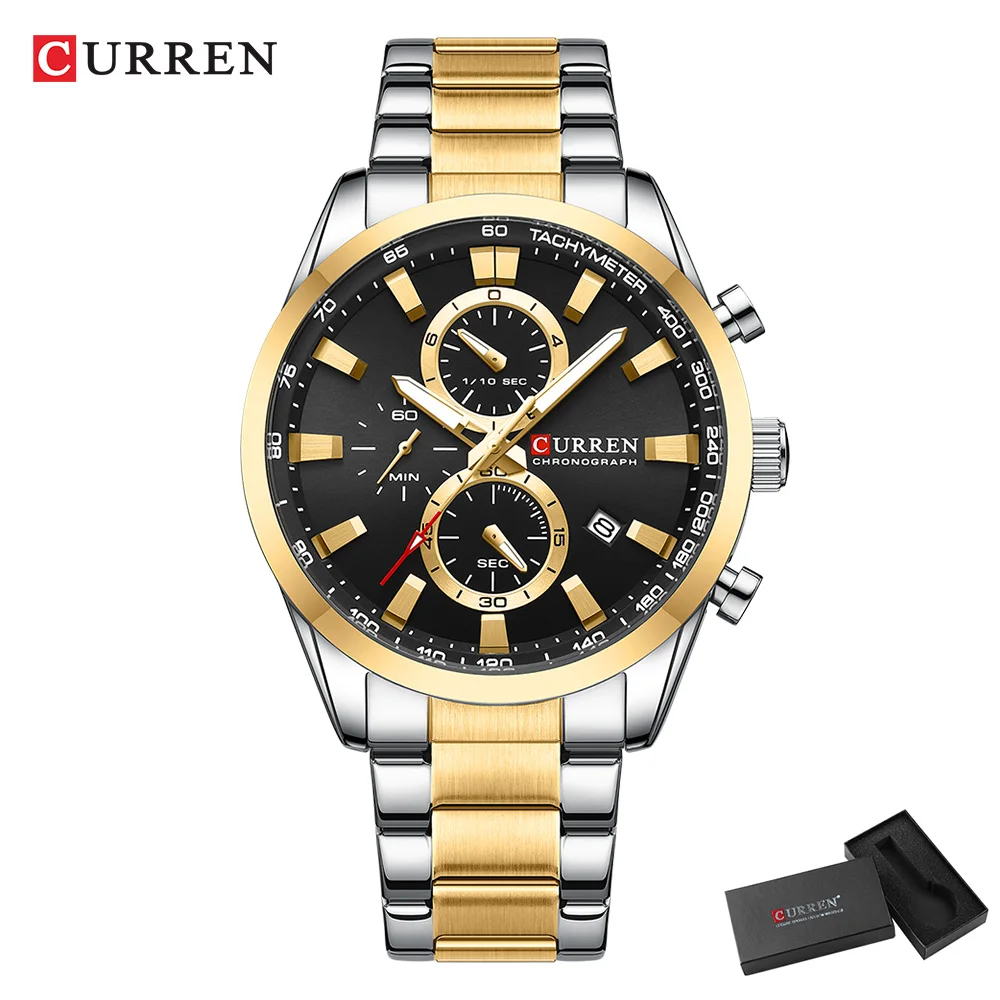 CURREN Casual Quartz Chrono Sp - Watch Accessories avaliação e preço