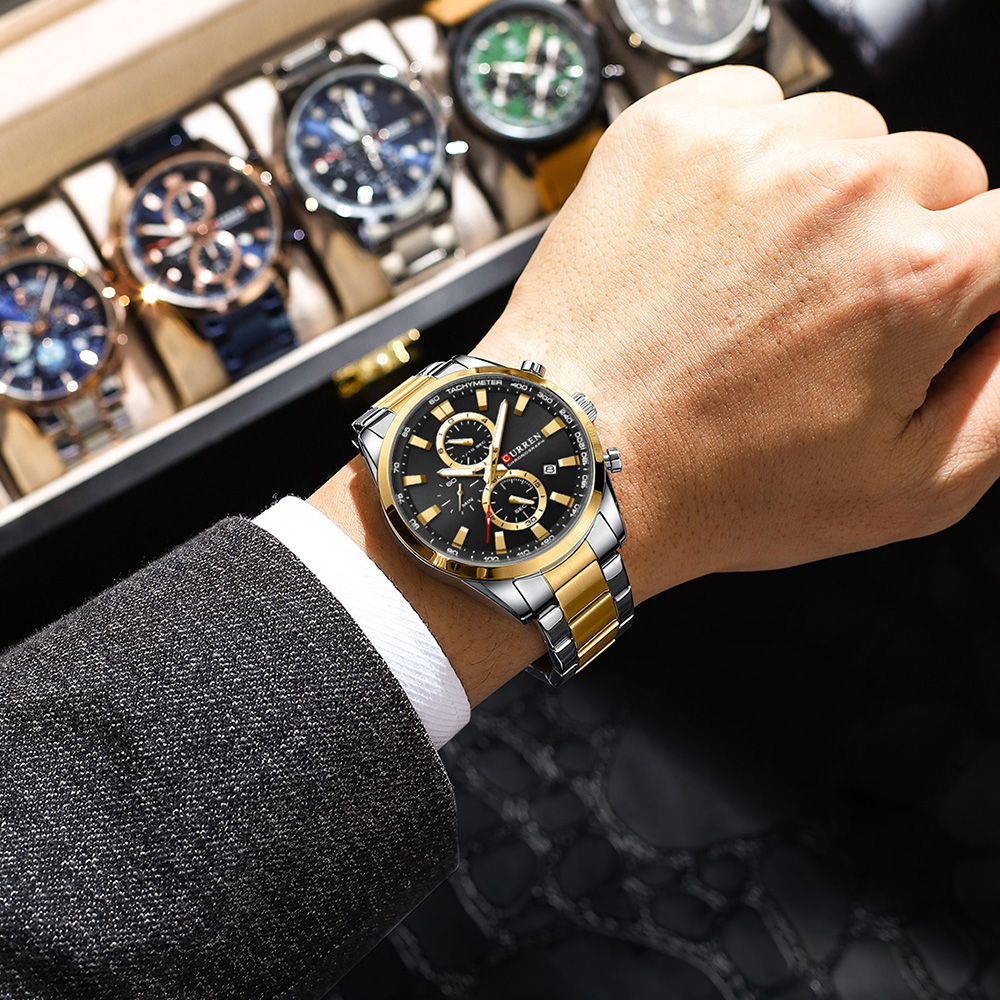 CURREN Casual Quartz Chrono Sp - Watch Accessories avaliação e preço