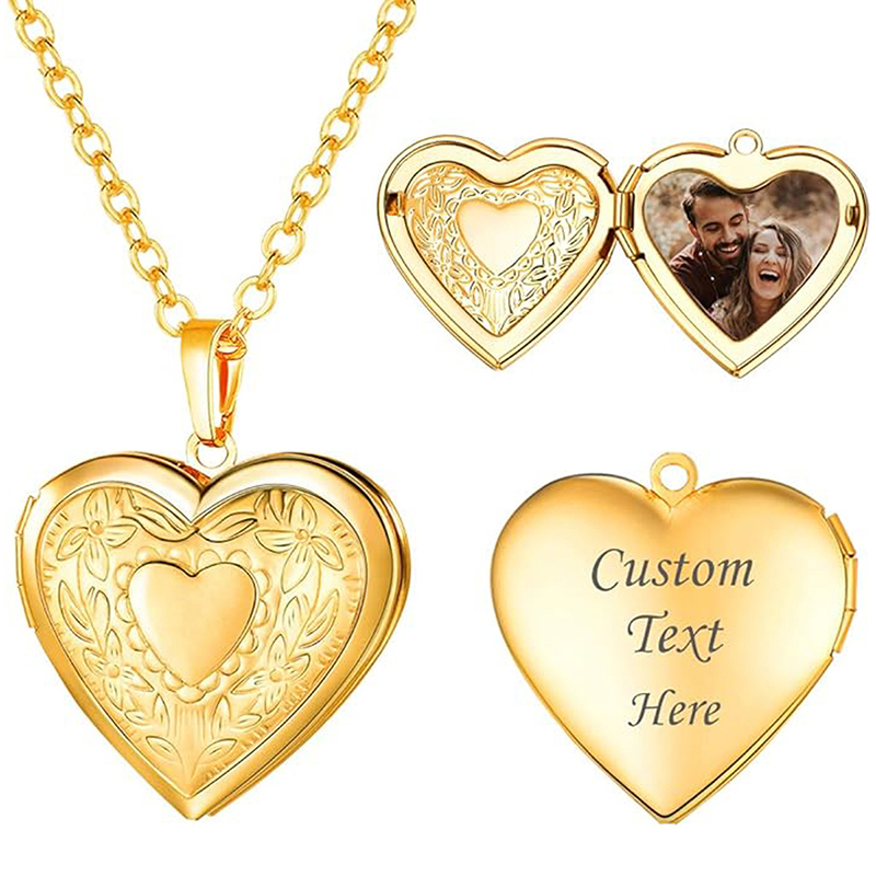 Colar Personalizado com Pingen - Heart Locket Necklace Photo avaliação e preço