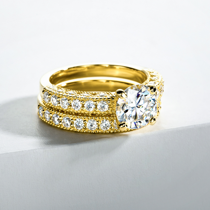Conjunto de Anéis para Mulhere - Moissanite Engagement Ring 1 Carat avaliação e preço